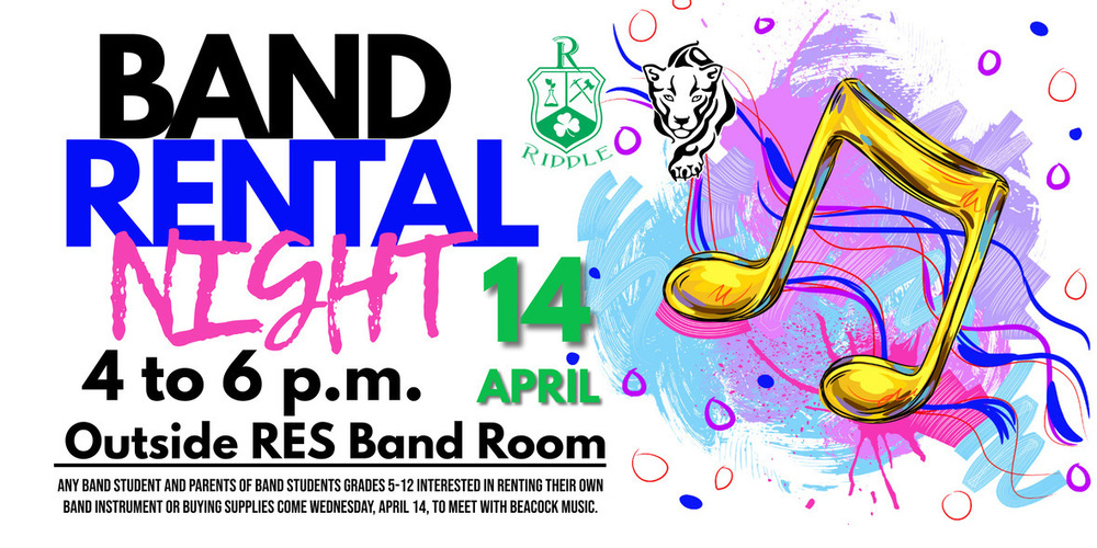 Band Rental Night is Wednesday, April 14 from 4 to 6 p.m. at RES
