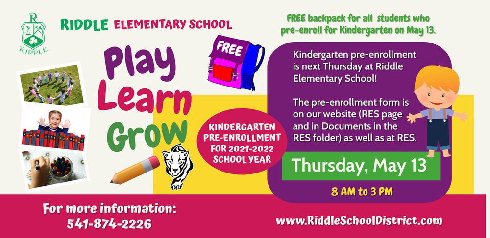 Kindergarten Pre-Enrollment May 13